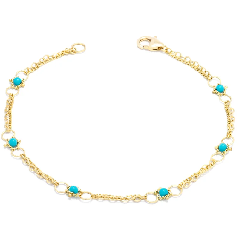 Whisper Chain Bracelet in Turquoise