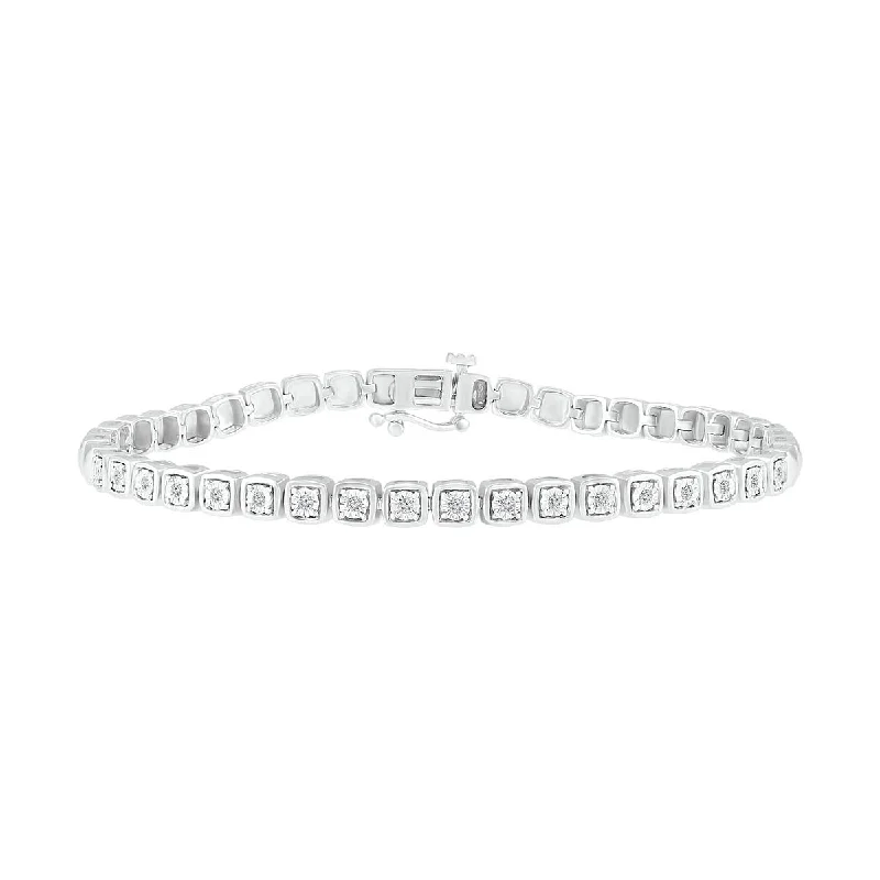 1/10 CTW Diamond Tennis 7.25-inch Bracelet in Sterling Silver