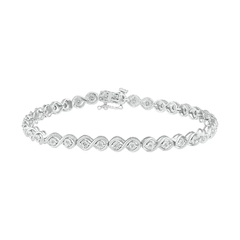 1/10 CTW Diamond Tennis 7.25-inch Bracelet in Sterling Silver