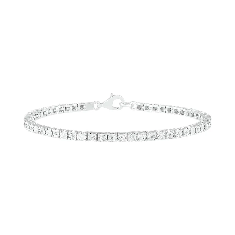 1/10 CTW Diamond Tennis 7.5-inch Bracelet in Sterling Silver