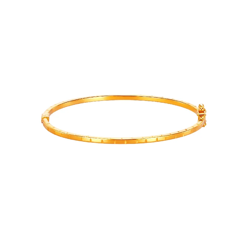 916 Gold Linear Luxe Bangle