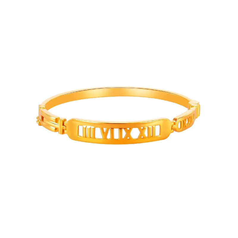 916 Gold Roman Symbolic Bangle