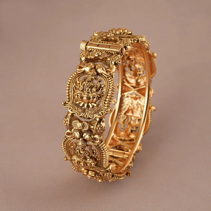 Amazing antique gold Maa Lakshmi openable kada bangle I Temple Jewellery