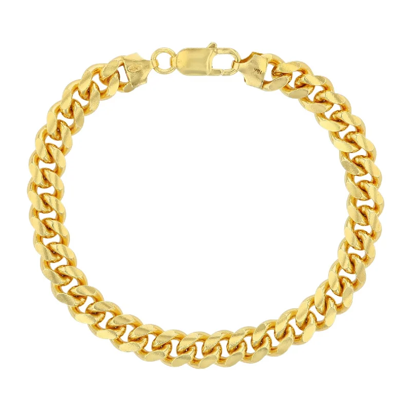 Luxe Layers 14KT Yellow Gold Plated Sterling Silver 8.5-inch 8.35MM Miami Cuban Link Bracelet