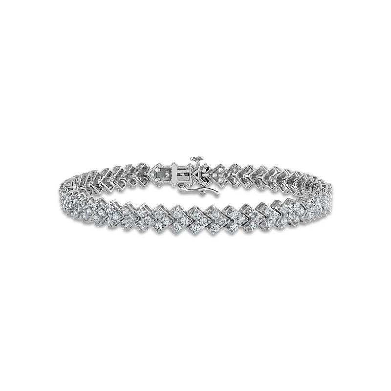 Signature EcoLove 4 CTW Lab Grown Diamond 7.25-inch Tennis Bracelet in 14KT White Gold