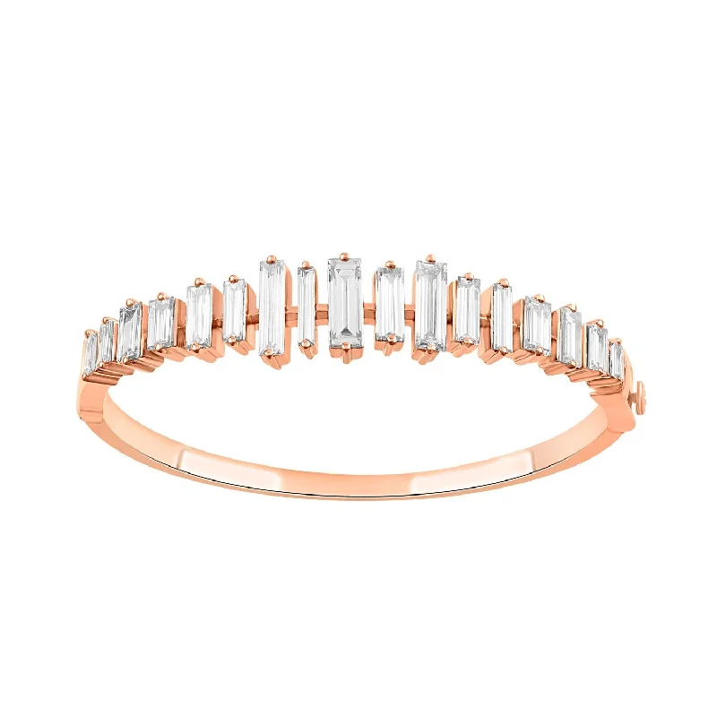 Signature EcoLove 5-3/4 CTW Diamond Tennis Bangle Bracelet in 14KT Rose Gold