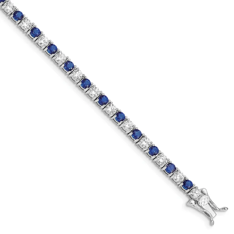 Sterling Silver Cubic Zirconia 7-inch 3MM Tennis Bracelet