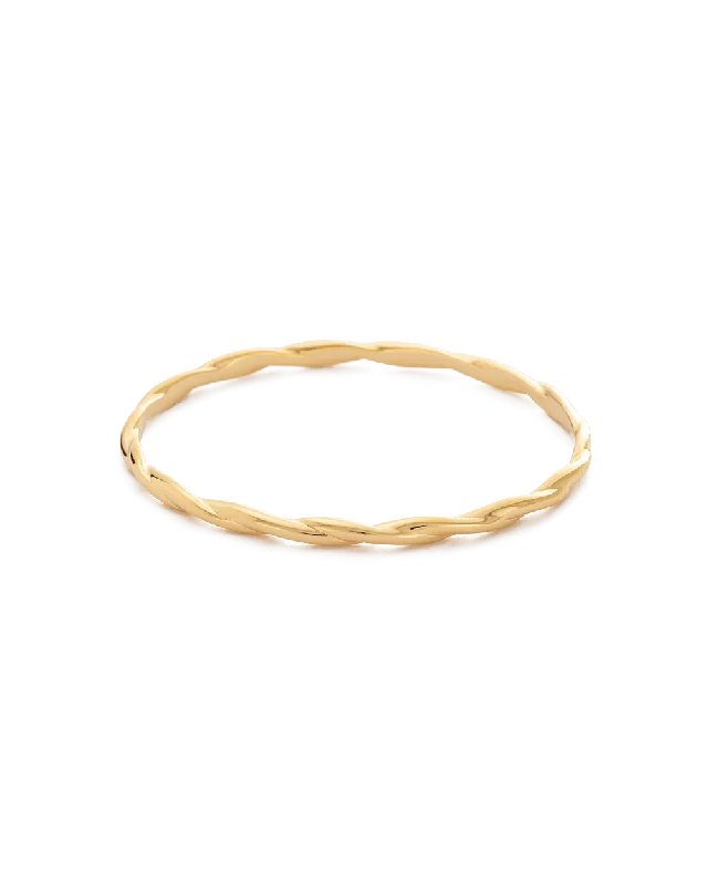 WAVE BANGLE (18K GOLD PLATED)